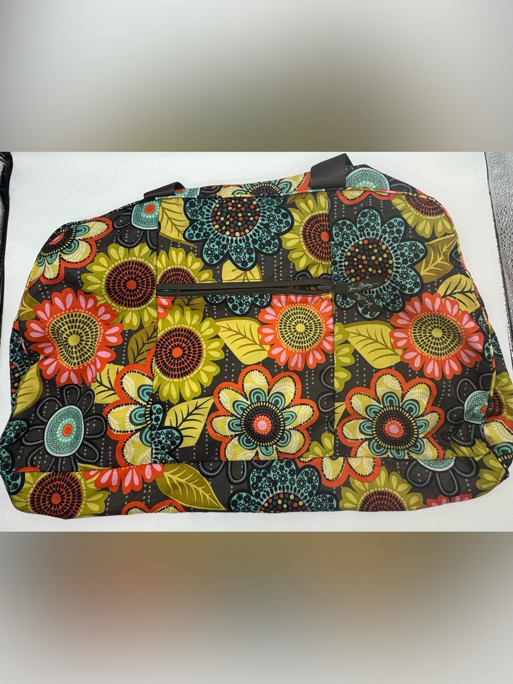Vera Bradley Vintage Flower Shower Nylon Waterproof Large Duffel Bag